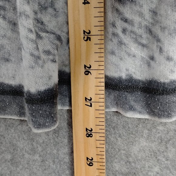 Free People Womens Tunic Gray Acadia Sz M Cotton Poly Burnout Oversized Henley - Picture 9 of 11